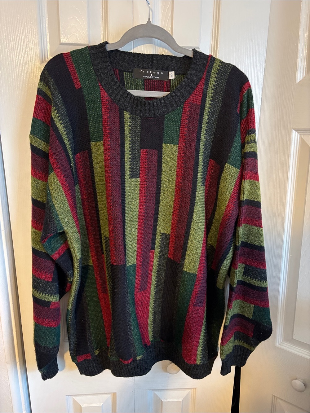 Protege vintage Men's Crewneck Stripe Knit Sweater